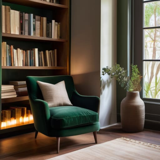 Designing a Maximalist Library Design with accents.