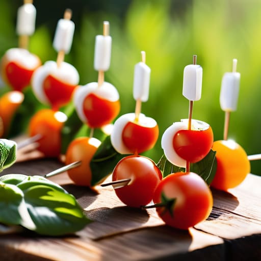 Caprese skewers for stress-free snacking.