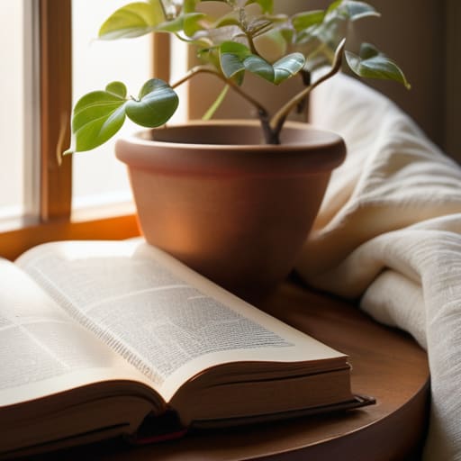 Cozy reading nook themed The Last Page.