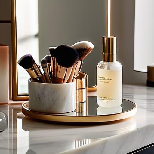 Organized vanity: Your Beauty Sanctuary Awaits.