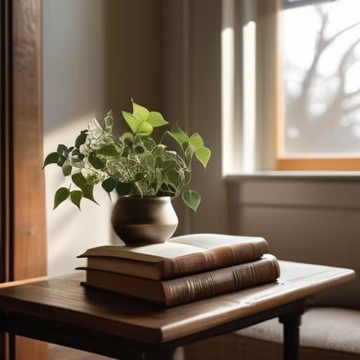 Creative bookish home decor using books.