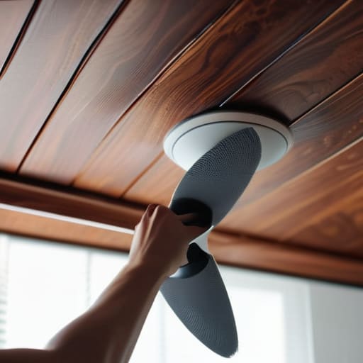 Cleaning tips for ceiling fan maintenance.