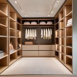 Decluttering a walk in closet organization.