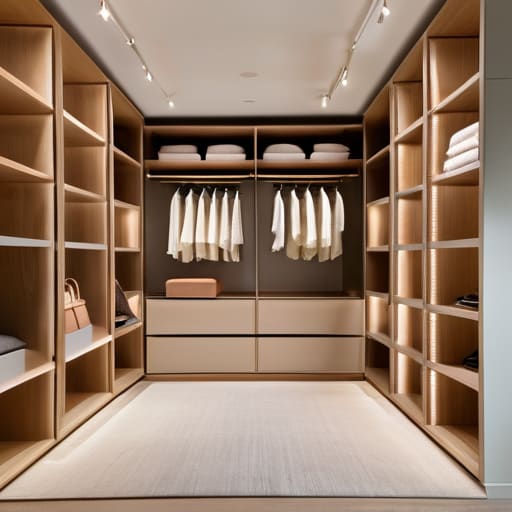 Decluttering a walk in closet organization.