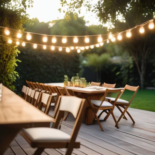 Using folding chairs for extra guest seating.