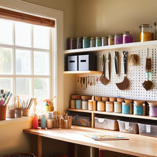 Tips for organizing a craft room.