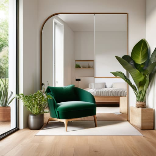 Using small space mirrors to brighten rooms.